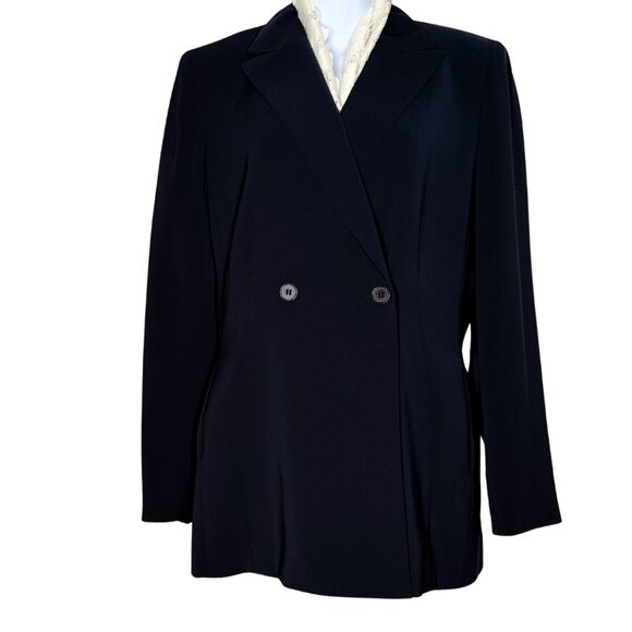 Kasper Women’s Tailored Blazer, NWOT, Navy, Long Silhouette, SZ:6 - Picture 6 of 7